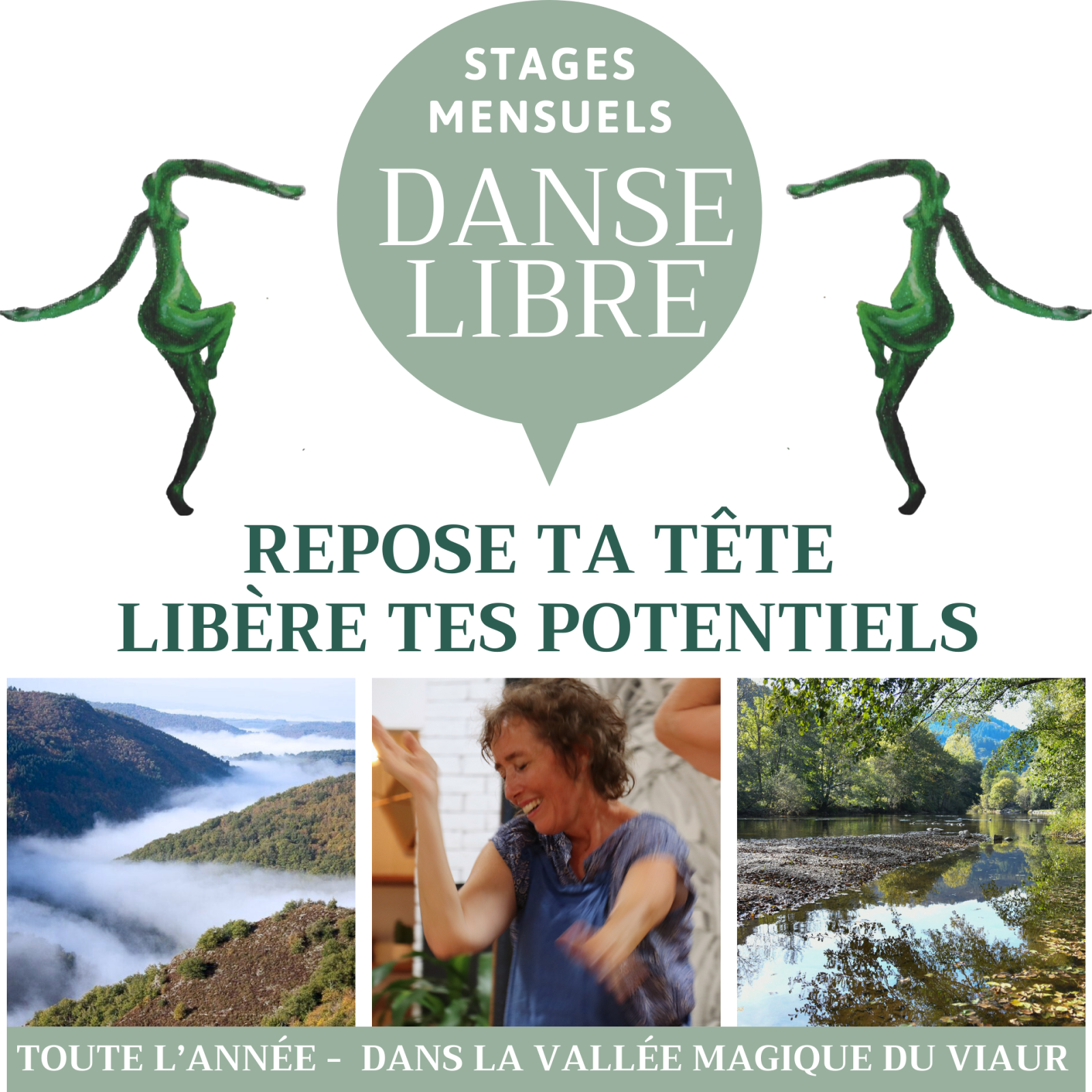 Stages de danse libre mensuels