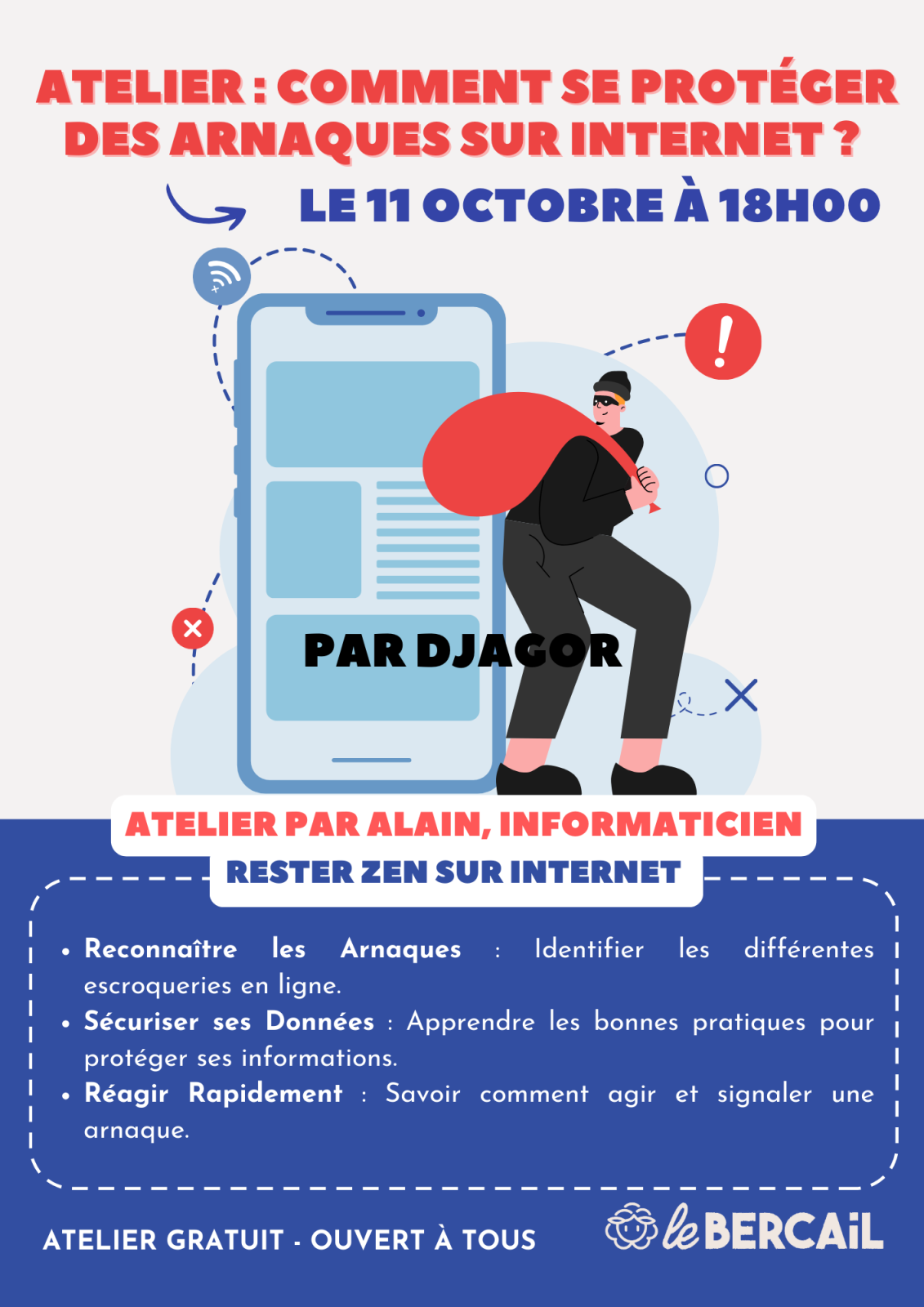 Atelier Comment Se Protéger Des Arnaques Sur Internet à Lacaze