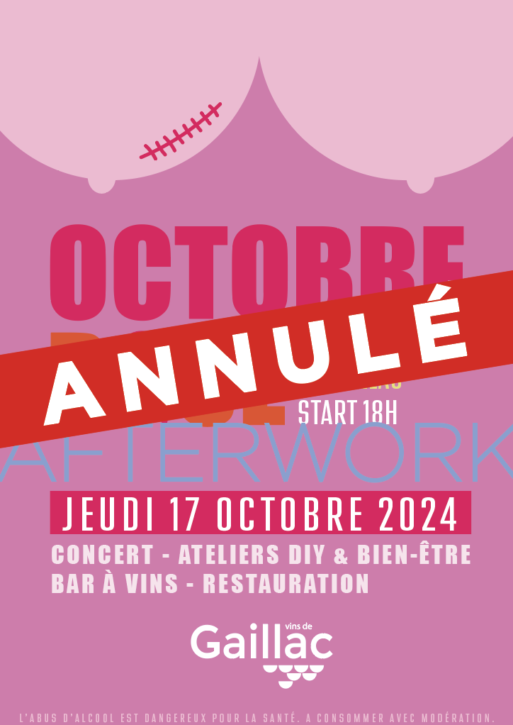 ANNULE !!! Octobre Rose - After -Work - Maison des Vins de Gaillac