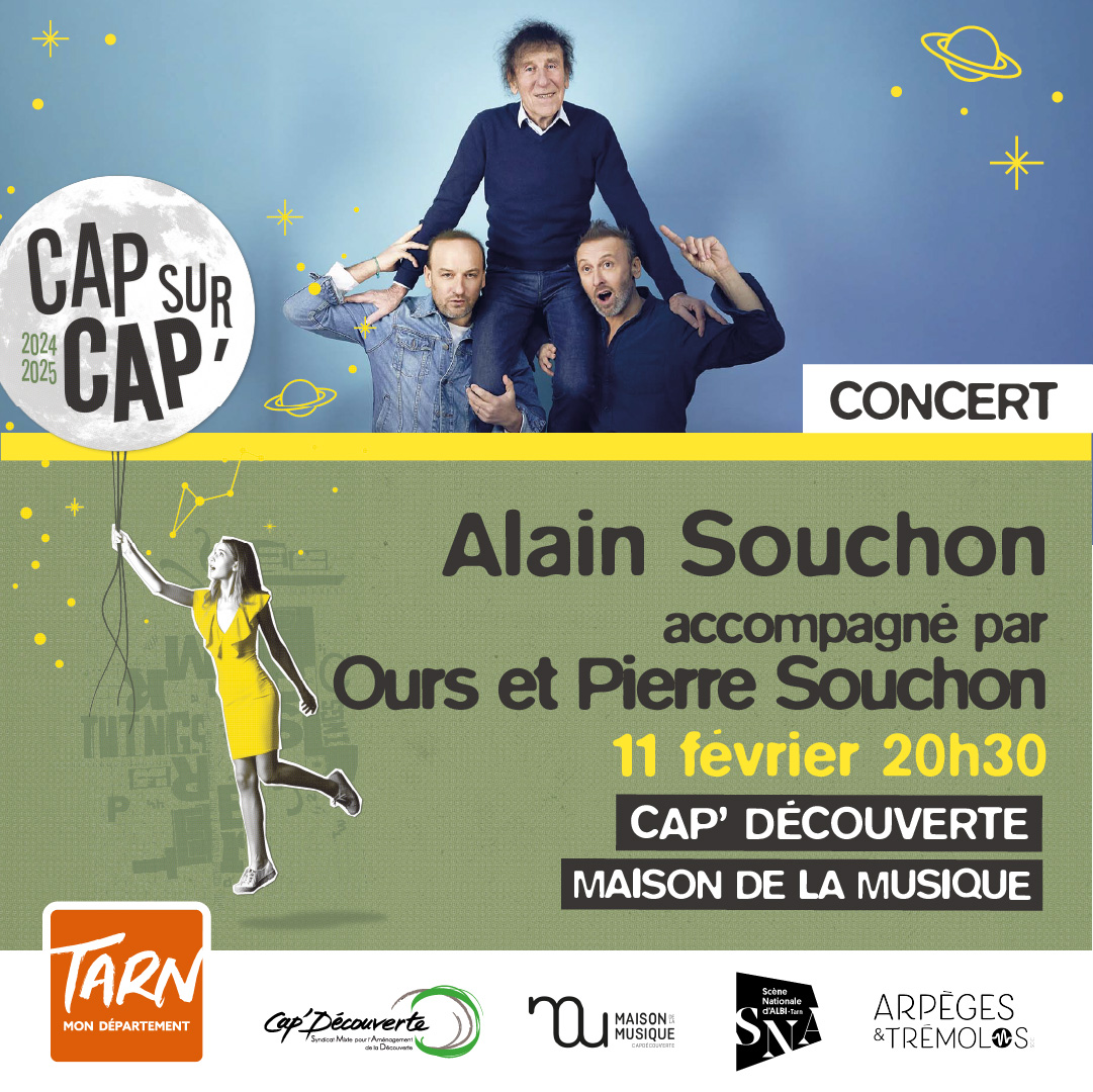 Alain Souchon accompagné par Ours & Pierre Souchon Le 11 fév 2025