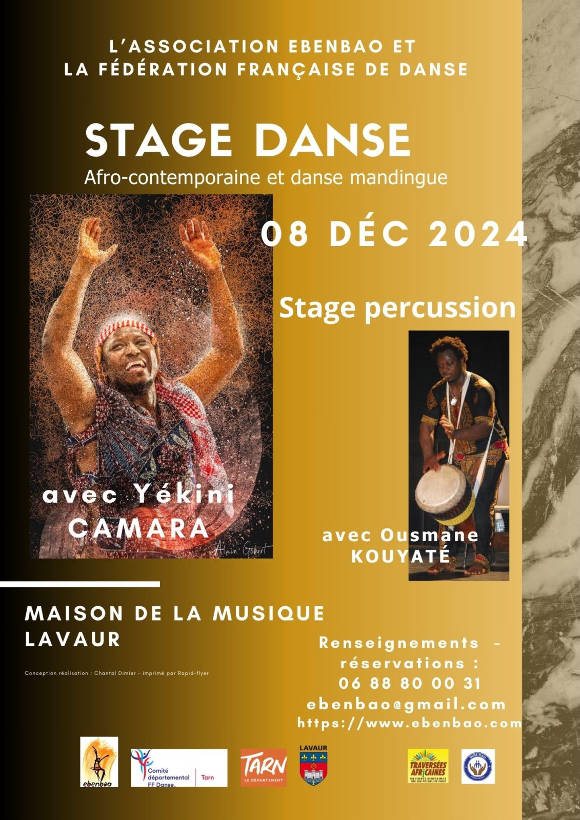 Stage danse – stage percussion