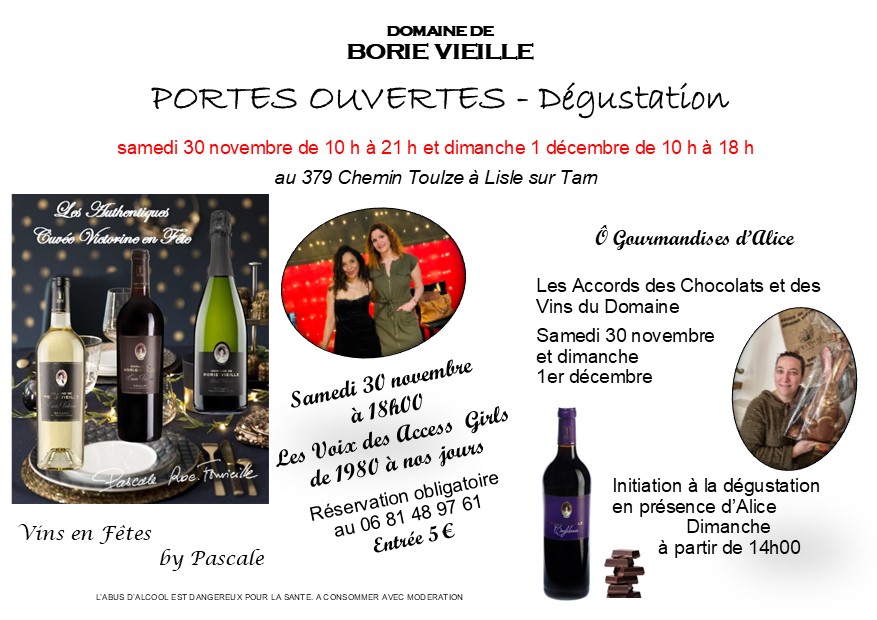 Portes ouvertes - Domaine de Borie-Vieille Du 30 nov au 1 déc 2024