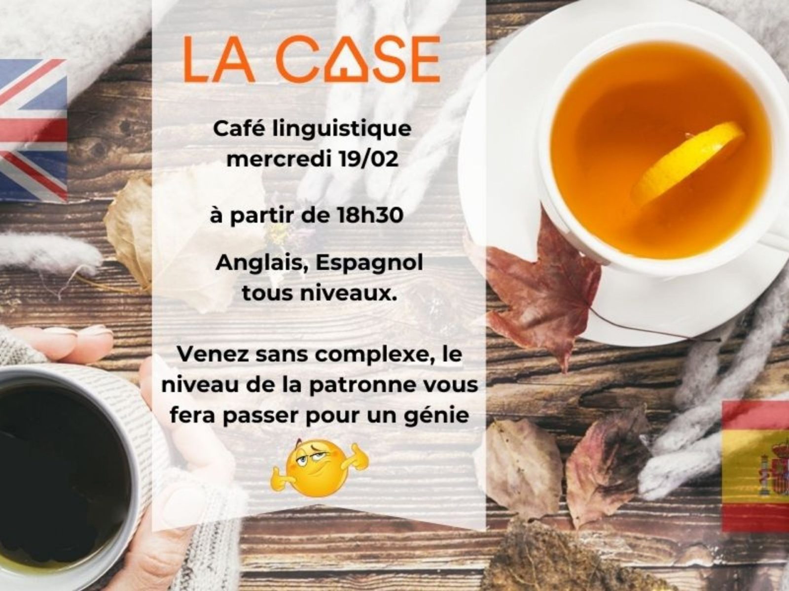 Soirée Café linguistique à la Case